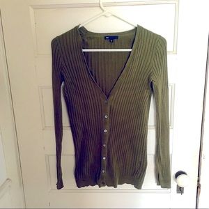 GAP Green Button Down Cardigan